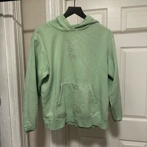 Nike Mint Green Hoodie with Silver Accents